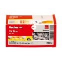 Fischer 568004 Sraigtinis inkaras ir (arba) sieninis kaištis 200 vnt Išskėčiamas kaištis 20 mm Fischer 568004 Sraigtinis inkaras ir (arba) sieninis kaištis 200 vnt Išskėčiamas kaištis 20 mm