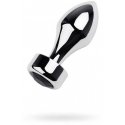 Silver anal plug TOYFA Metal with black round-shaped gem, length 8.2 cm, diameter 2.5-3.8 cm, weight 210 gr Silver anal plug TOYFA Metal with black round-shaped gem, length 8.2 cm, diameter 2.5-3.8 cm, weight 210 gr
