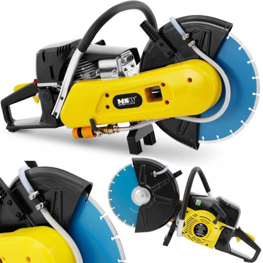 MSW Gasoline Saw Cutting Machine for Concrete, Steel, Brick, 300mm, 2500W