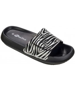 Slippers mot. ZEBRA VIBES 0 40 black