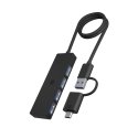 ICY BOX IB-HUB1424-C3 USB 3.2 Gen 1 (3.1 Gen 1) Type-A + Type-C 5000 Mbit/s Melns ICY BOX IB-HUB1424-C3 USB 3.2 Gen 1 (3.1 Gen 1) Type-A + Type-C 5000 Mbit/s Melns
