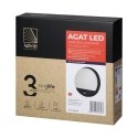 Orno AGAT LED sieninis šviestuvas 15W, su judesio jutikliu sodo šviestuvas, 140st, 1100lm, IP54, 4000K, juoda, AD-OP-6112BLPMR4
