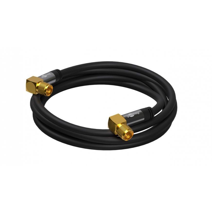 Goobay 70589 coaxial cable 10 m F Black – 3
