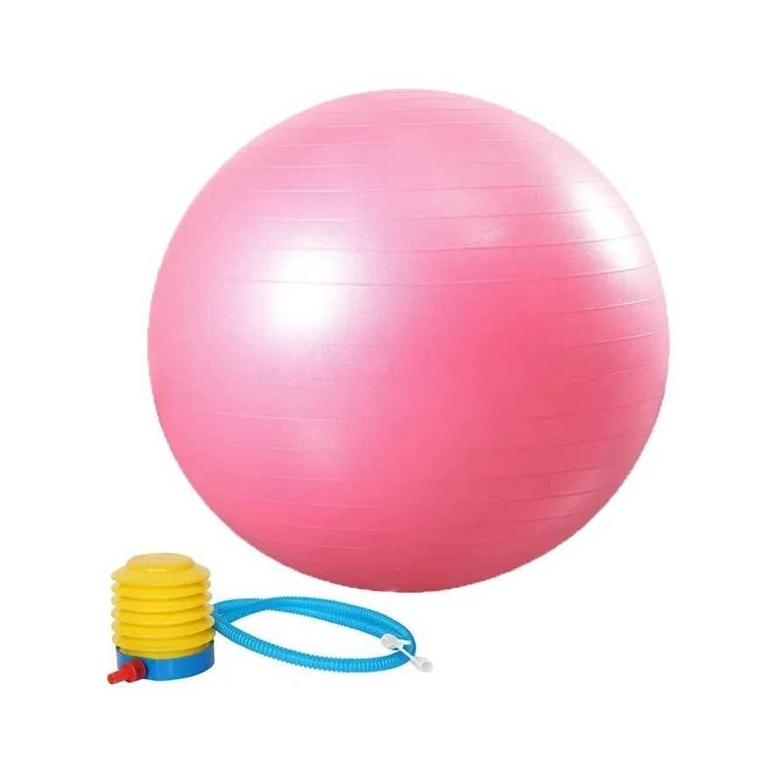 Gimnastikos kamuolys SANRO 65cm Rožinis su pompa – 2