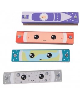 Multistore Wooden harmonica 1 piece Classic World