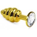LOVETOY Gold Spiral Plug Clear LOVETOY Gold Spiral Plug Clear