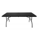 Gardlov Folding garden table 180 cm + 2 benches - black