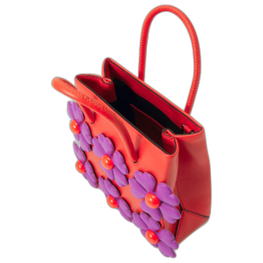 Moschino Moschino, Gėlė, Krepšys per petį, Krepšys pirkiniams, Violetinė, 16,5 x 15,5 x 7 cm Moterims