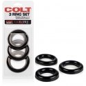 Calexotics Pierścień-COLT 3 RING SET Black Calexotics Pierścień-COLT 3 RING SET Black