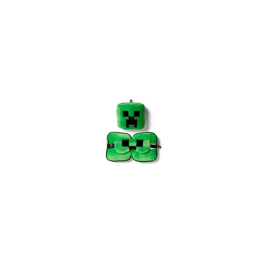 Relaxeazzz Minecraft Creeper Pluszowy Zestaw: Podszuka + Opaska Na Oczy – 2