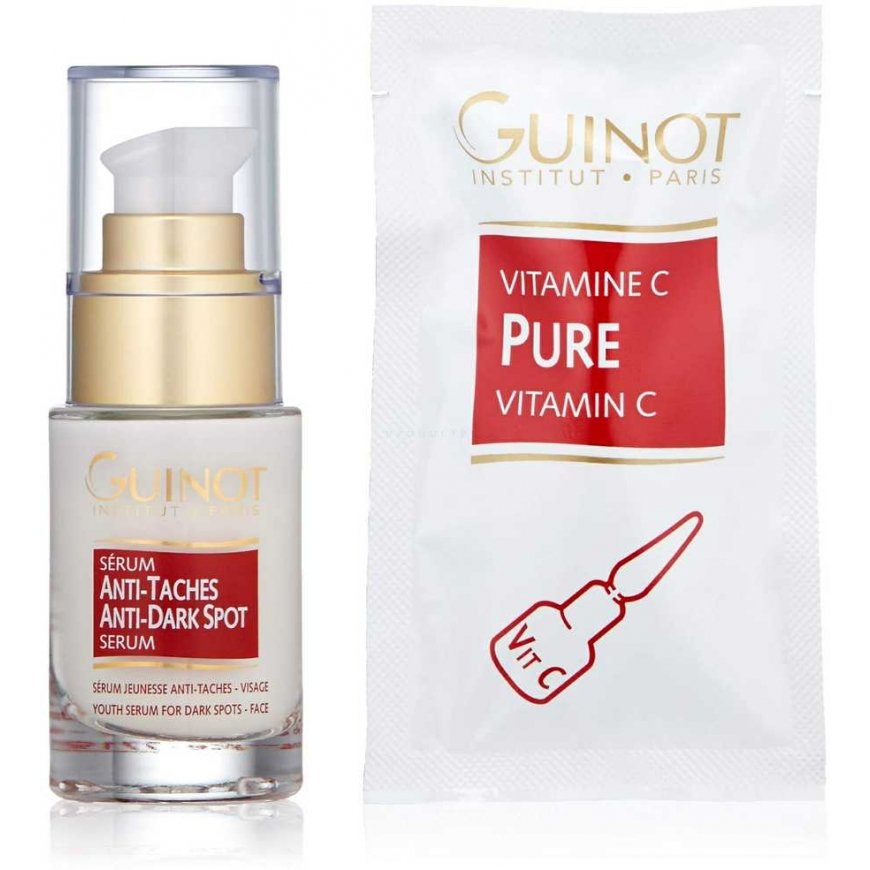 Set Guinot: Anti-Taches, Anti-Dark Spots, Serum, For Face, 23.5 ml + Pure, Vitamin C, Serum, For Face, 1.5 ml