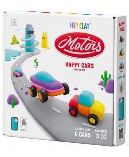 HEY CLAY Modeliuojantys molio laimingi automobiliai su ratais