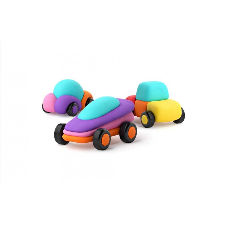 HEY CLAY Modeling clay happy cars with wheels – 3