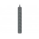 TRACER Power Line+ 1.8 m graphite electrical tape against surges (6 sockets) TRACER Power Line+ 1.8 m graphite electrical tape against surges (6 sockets)