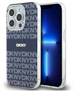 Case DKNY DKHMP15XHRHSEB iPhone 15 Pro Max 6.7" blue/blue hardcase IML Mono & Stripe MagSafe