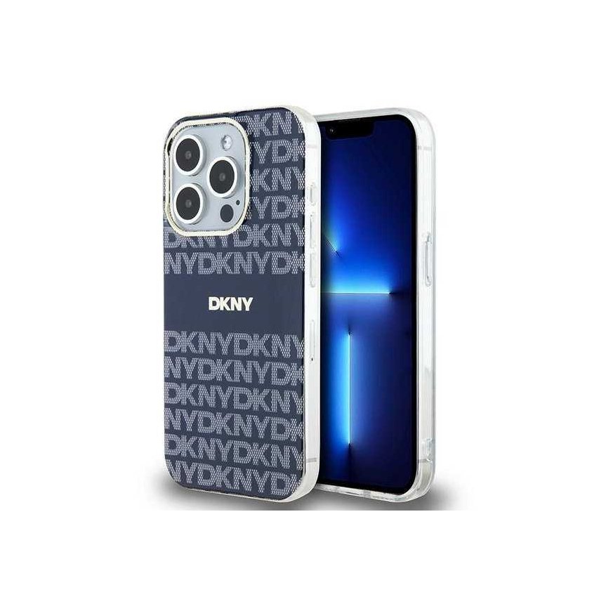 Case DKNY DKHMP15XHRHSEB iPhone 15 Pro Max 6.7" blue/blue hardcase IML Mono & Stripe MagSafe