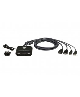 ATEN CS22HF KVM-kytkin musta