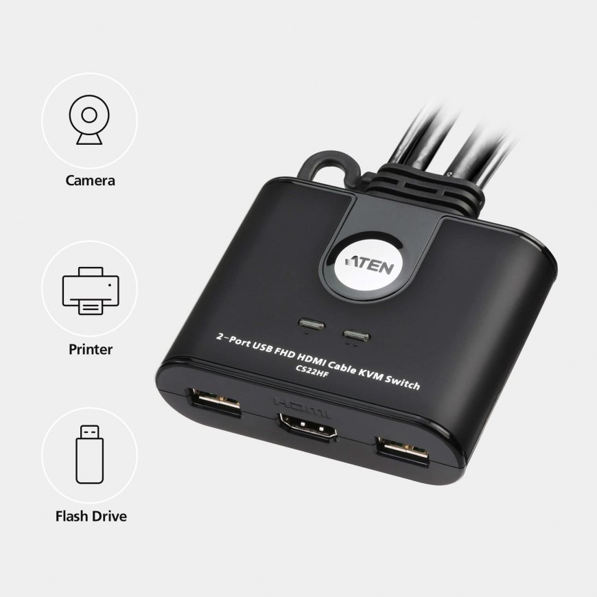 ATEN CS22HF KVM переключатель Черный – 2