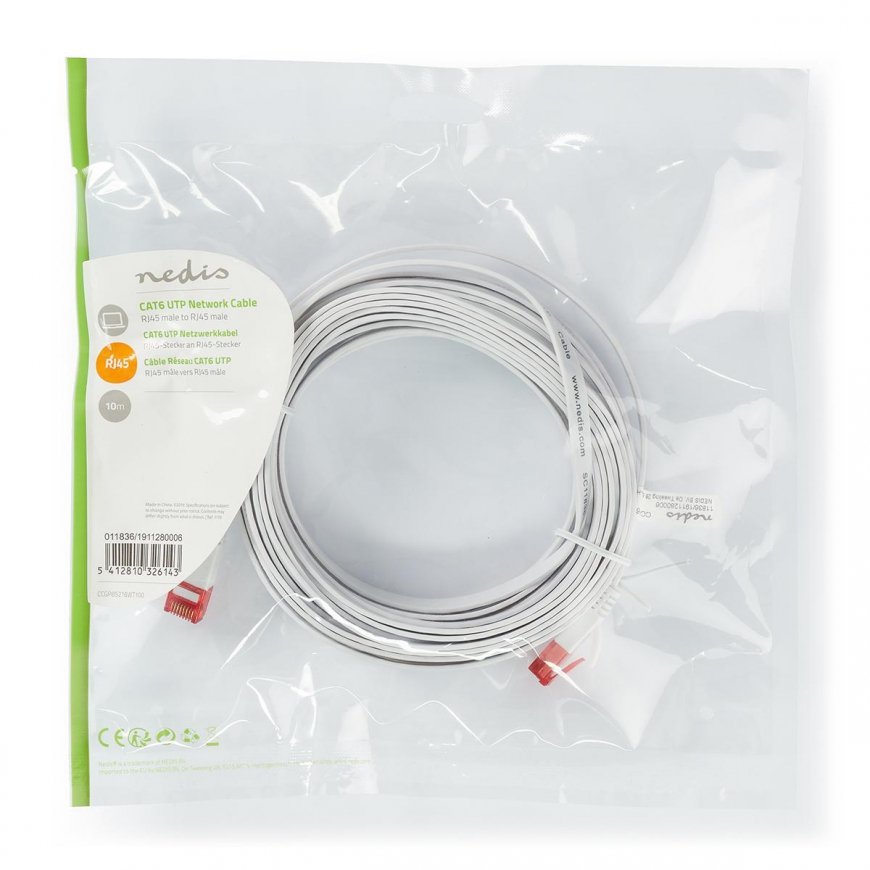 Nedis CCGP85216WT100 networking cable White 10 m Cat6 U/UTP (UTP) – 3