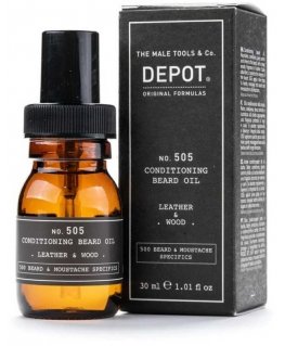 Depot No.505 Leather&Wood Beard Oil 30ml