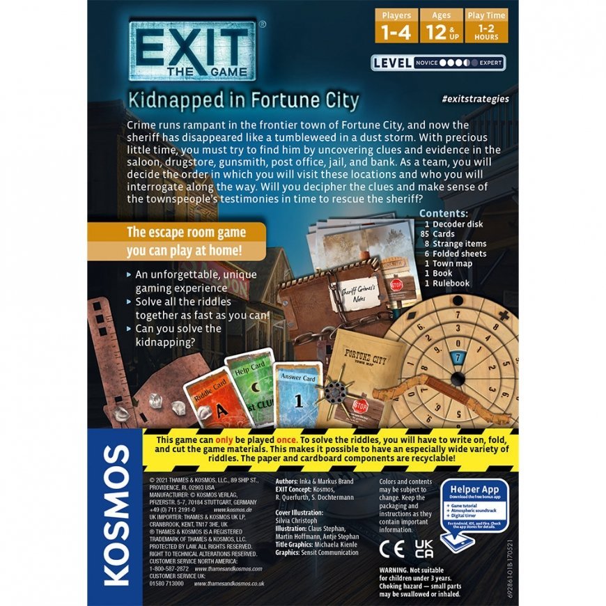 Thames & Kosmos EXIT: Kidnapped in Fortune City Board game – 2