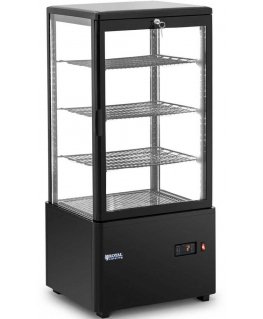 Refrigerator Royal Catering Refrigerator showcase, glass, 4 levels, 78 l - black