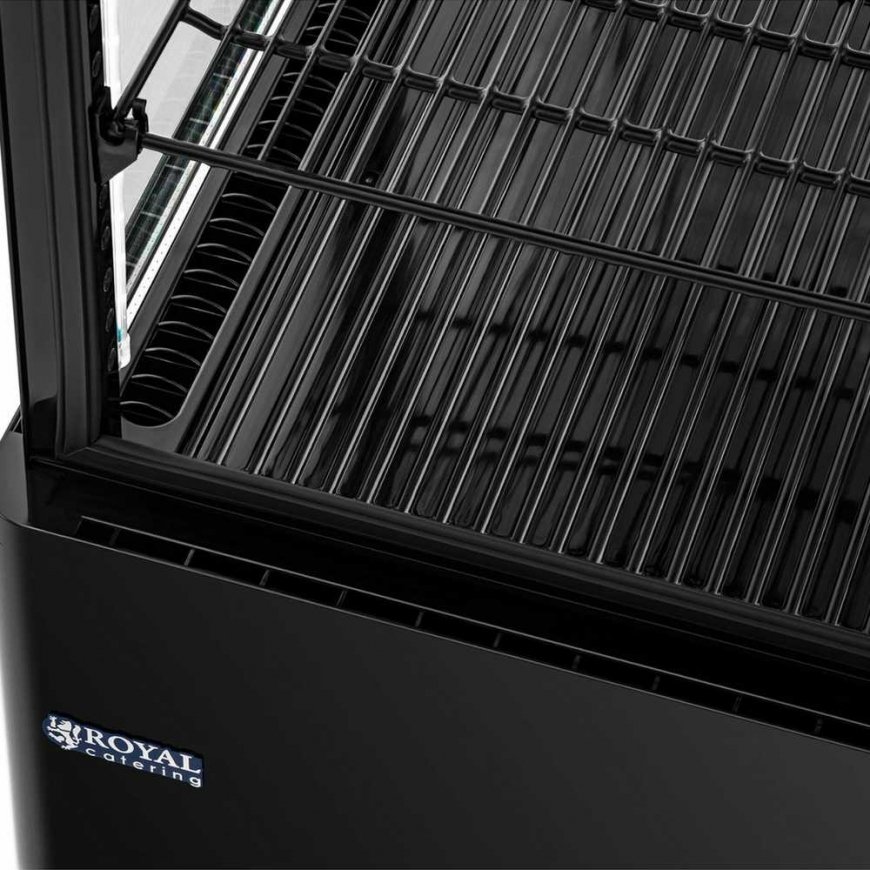 Šaldytuvas Royal Catering Šaldytuvo vitrina, stiklinė, 4 lygių, 78 l - juoda – 3