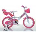 Dino Bikes 144R-UN dviratis Miesto dviratis 35,6 cm (14") Plienas Rožinė, Balta