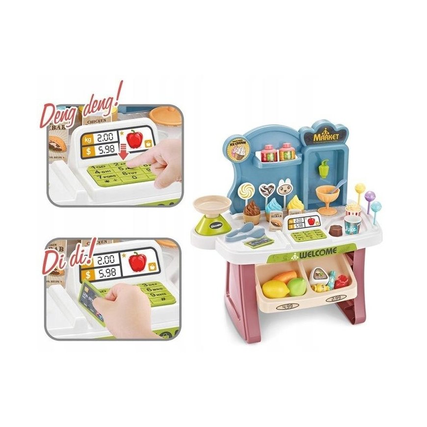 N XIONG CHENG TOYS FACTORY Home Supermarket Trolley Set, 2005U141 – 2