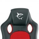 White Shark KING'S THRONE Universal gaming chair Upholstered padded seat Black, Red White Shark KING'S THRONE Universal gaming chair Upholstered padded seat Black, Red