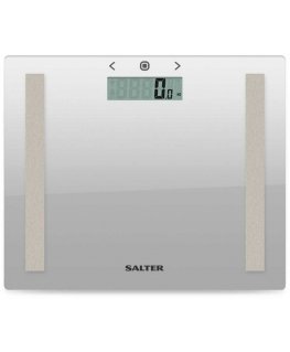 Svarstyklės Salter 9113 SV3RAREU16 Compact Glass Analyser Bathroom Scales - Sidabrinis