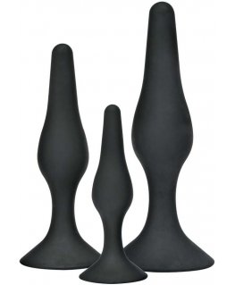 TOYJOY Korek anal silicone przyssawka kit 3rozmiar