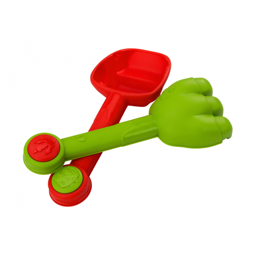 Lean Toys Smėlio kibirų rinkinys su dušo laistytuvu ir formomis dinozaurų rinkinys – 3