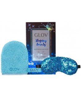 Glov Sleeping Beauty Set Glov: Sleeping Beauty, Sleep Mask, Blue + Sleeping Beauty, makeup remover Glove, Bouncy Blue