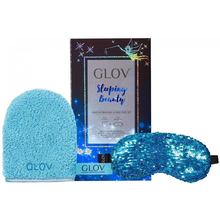 Glov Sleeping Beauty Set Glov: Sleeping Beauty, Sleep Mask, Blue + Sleeping Beauty, makeup remover Glove, Bouncy Blue – 2