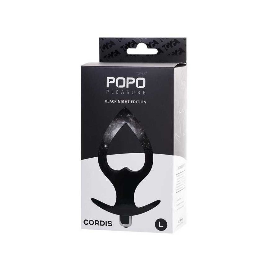 TOYFA POPO Pleasure Anal Plug Cordis L Vibro Juodas