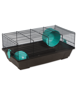 Cage : Placek Cage Viktor black, accessories blue, 50.5*28*21cm