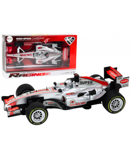 Lean Toys Lenktyninis sportinis automobilis su 1:9 vairavimo sidabro garsais