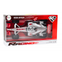 Lean Toys Lenktyninis sportinis automobilis su 1:9 vairavimo sidabro garsais