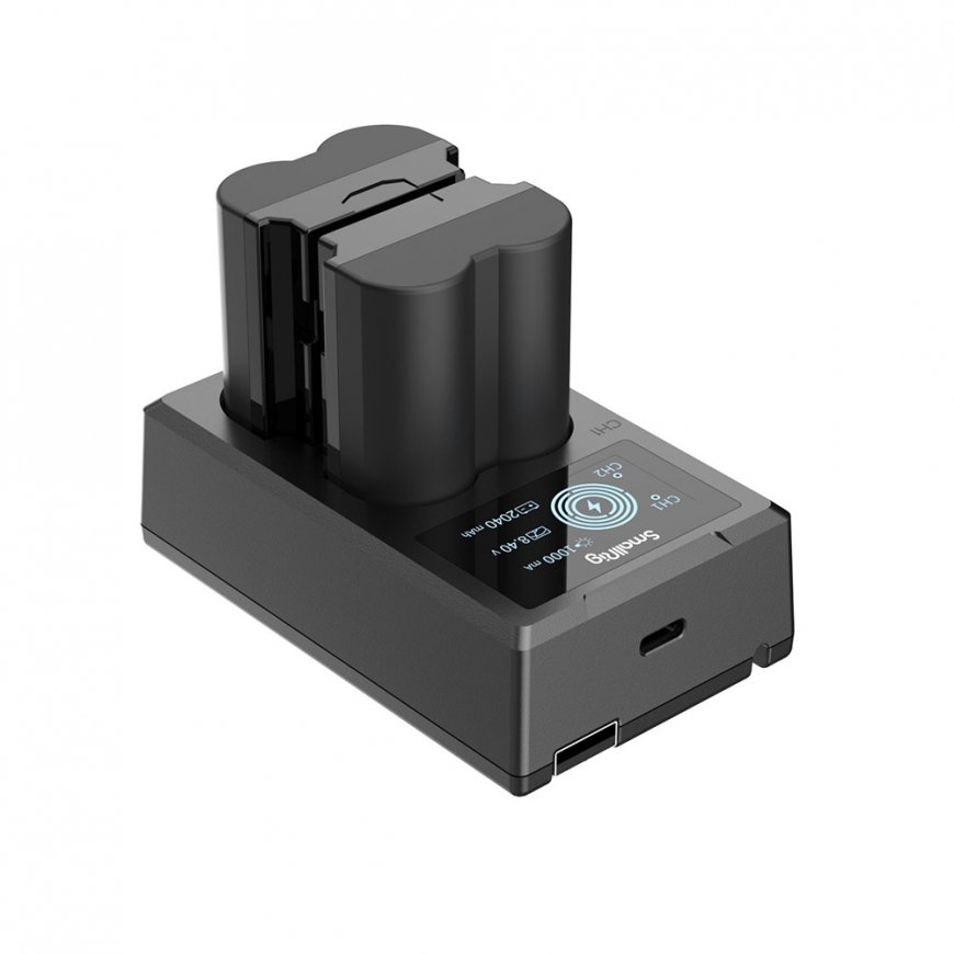 SmallRig 3822 bateriju lādētājs Digitālās kameras akumulators USB