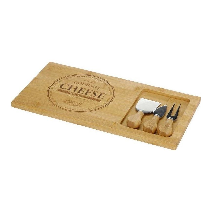 KOOPMAN Bamboo cheese board with tools