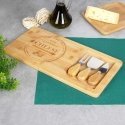KOOPMAN Bamboo cheese board with tools KOOPMAN Bamboo cheese board with tools