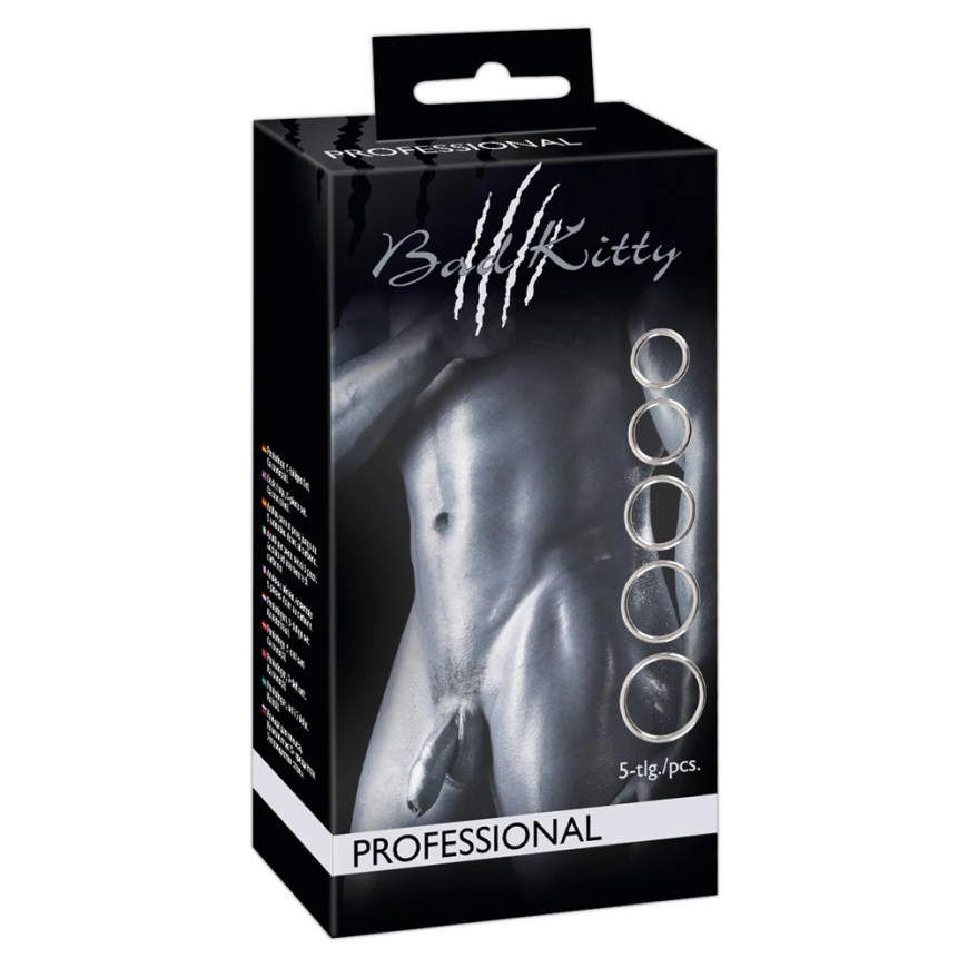 Bad Kitty - Set of 5 Pierścieni Na Penisa Silver – 2