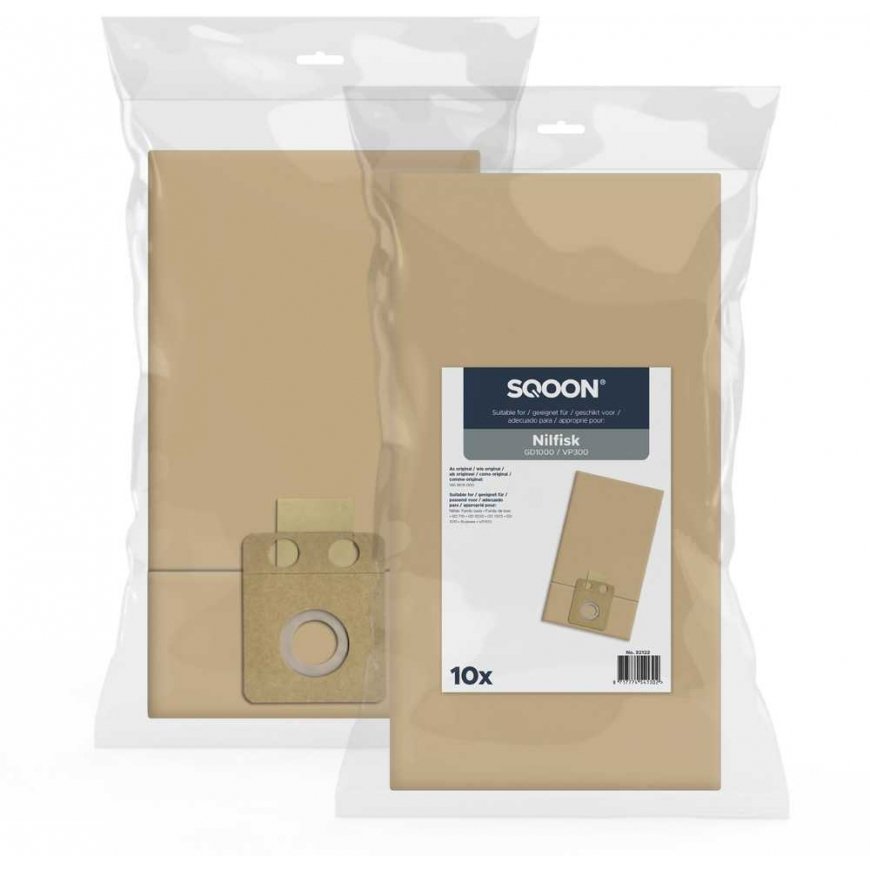 Paper bags for vacuum cleaner SQOON 32122 Nilfisk GD1000/VP300/VP600 10 pcs.