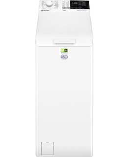 The Electrolux washing machine is top-loading
