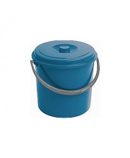 Bucket with lid 10L blue