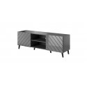 Cama RTV spintelė ABETO 150x42x52 grafitas/blizgus Cama RTV spintelė ABETO 150x42x52 grafitas/blizgus