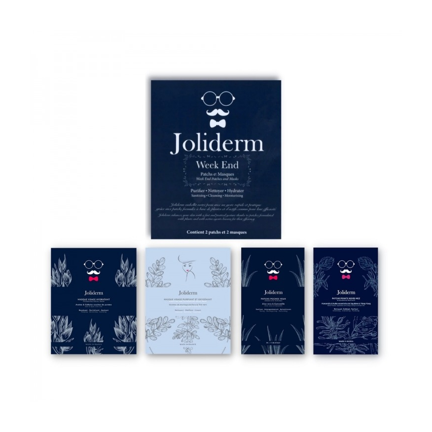 Week End Set Joliderm: Joliderm, Coconut Vanduo, Hydrating, Sheet Mask, For Face + Joliderm, Contouring, Under-Eye Mask Patch + – 2