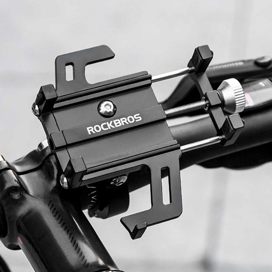 Rockbros 699-BK Aluminum Alloy Bicycle Phone Holder - Black – 4