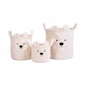 Childhome Teddy pyykkikori Pyöreä Polyesteri Valkoinen Childhome Teddy pyykkikori Pyöreä Polyesteri Valkoinen